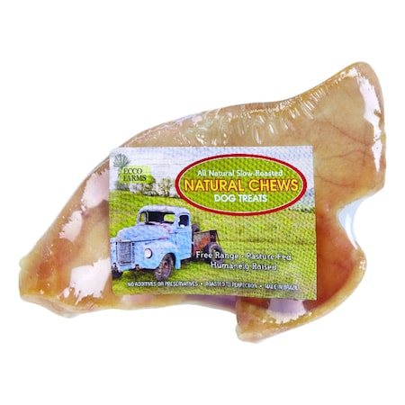 Ecco Farms Ultra Chewy Natural Chews Pig Ear Grain Free Bone For Dogs 1 pk 8290